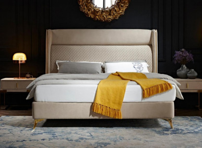 Double bed bedroom hotel marriage luxury bed 2x nightstand 3-piece set beds new